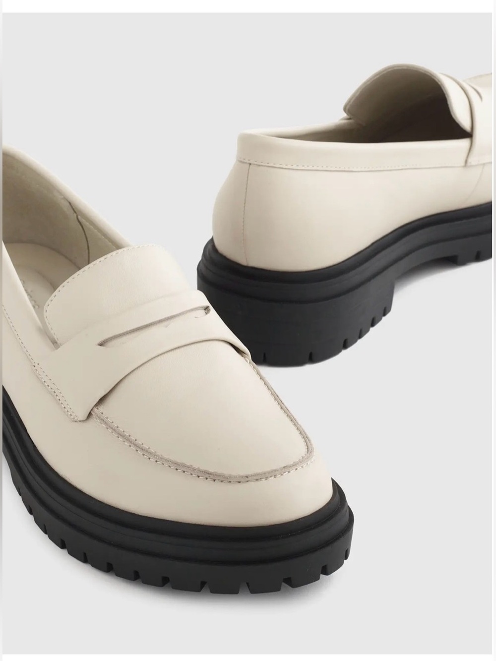 $98 Quince Italian Leather Lug Sole Penny Loafer 38 7